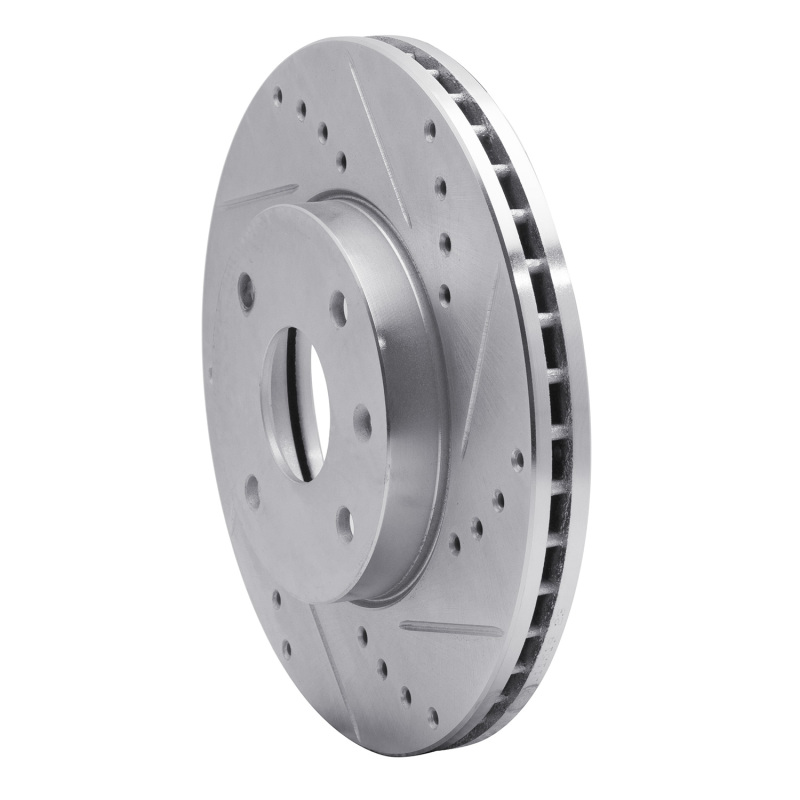 Chevrolet Epica Brake Rotor (1) - Front Right - R1 Concepts - Drilled & Slotted - Silver - `04-`10